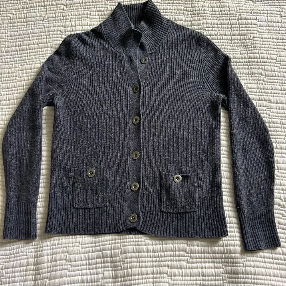 Tommy Hilfiger Women’s Cotton Blue/Grey Button Cardigan Sweater Size Medium - Picture 10 of 12